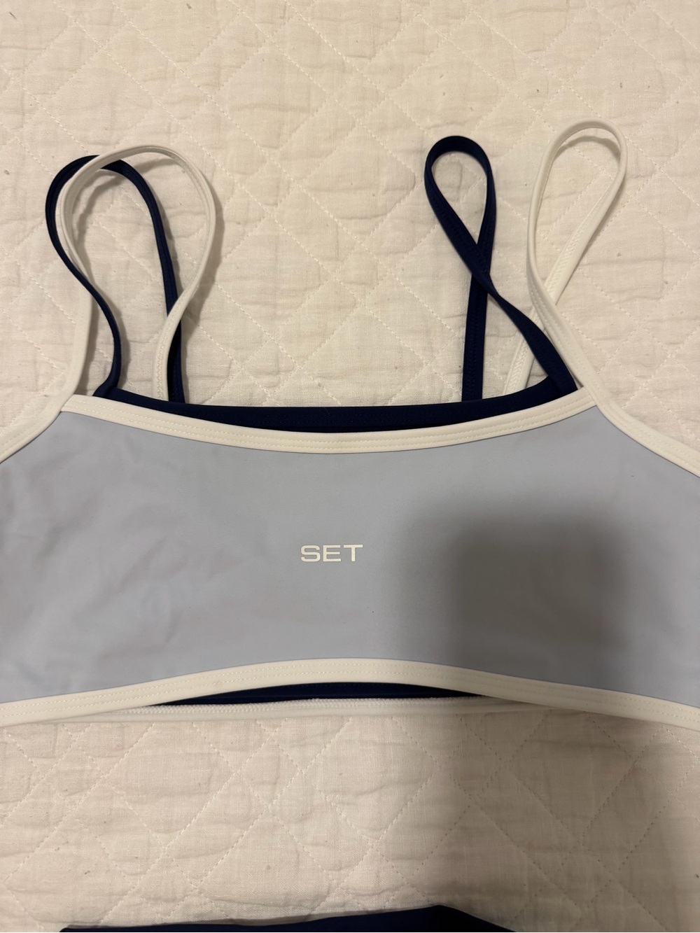 Light Blue /  Navy Trim Set Active Set - Picture 4 of 6